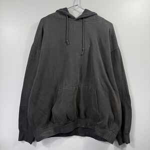 MoojiMooji Hoodie Mens XL Gray Solid Fleece Pullover Kangaroo Pocket Relaxed Fit